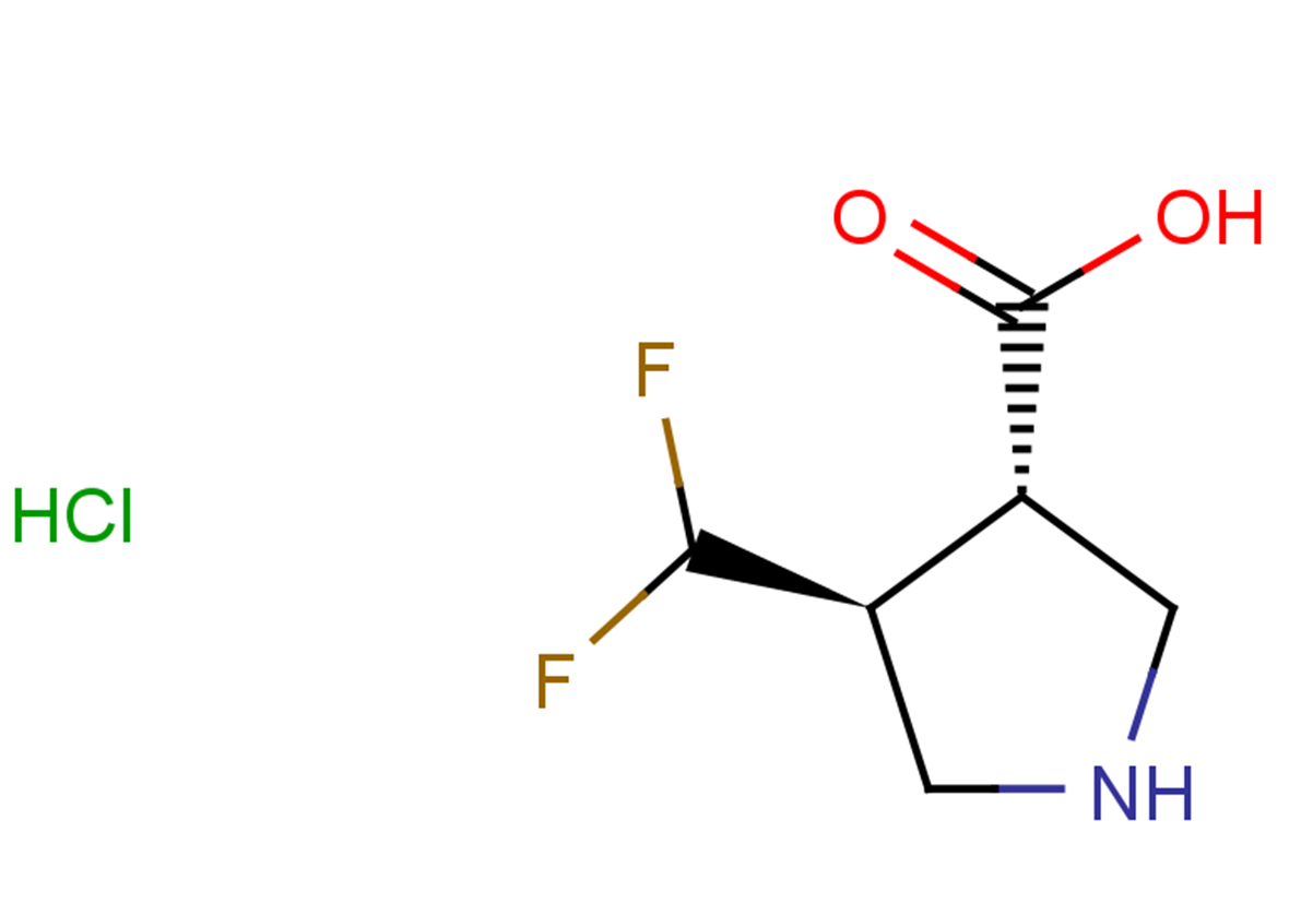 rac-(3R,4R)-4-(difluoromethyl)pyrrolidine-3-carboxylic acid hydrochloride, trans