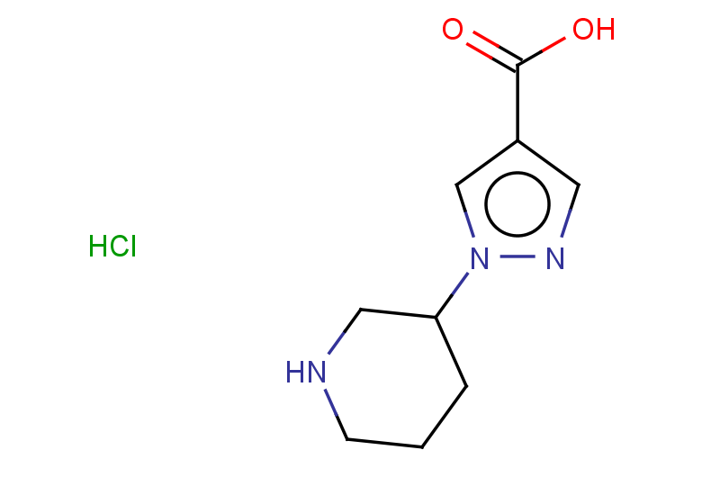 1-(piperidin-3-yl)-1H-pyrazole-4-carboxylic acid hydrochloride
