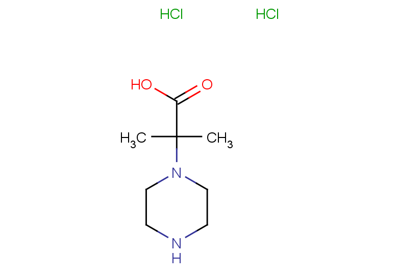 2-methyl-2-(piperazin-1-yl)propanoic acid dihydrochloride