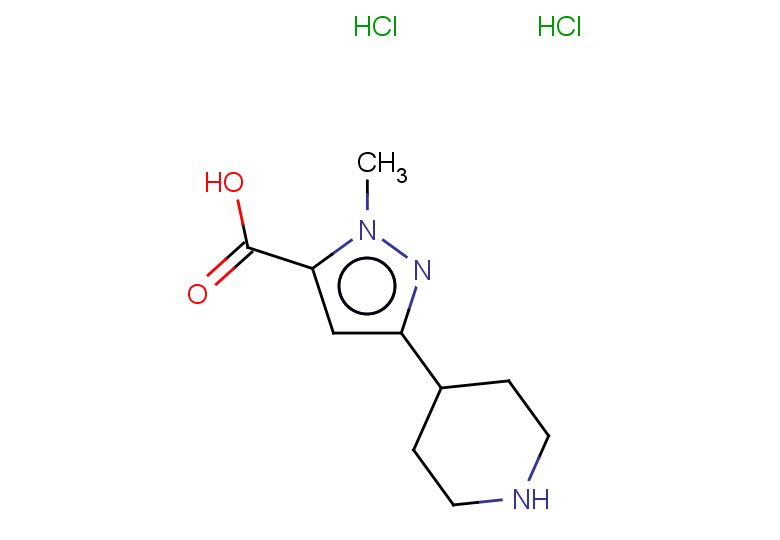 1-methyl-3-(piperidin-4-yl)-1H-pyrazole-5-carboxylic acid dihydrochloride