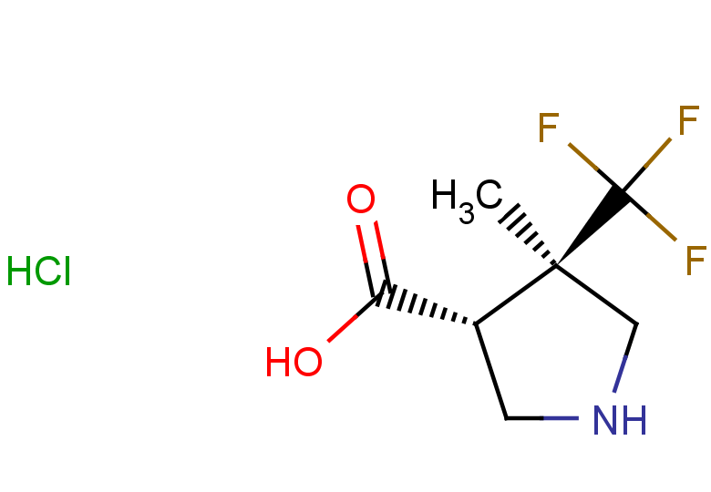 rac-(3R,4R)-4-methyl-4-(trifluoromethyl)pyrrolidine-3-carboxylic acid hydrochloride, trans