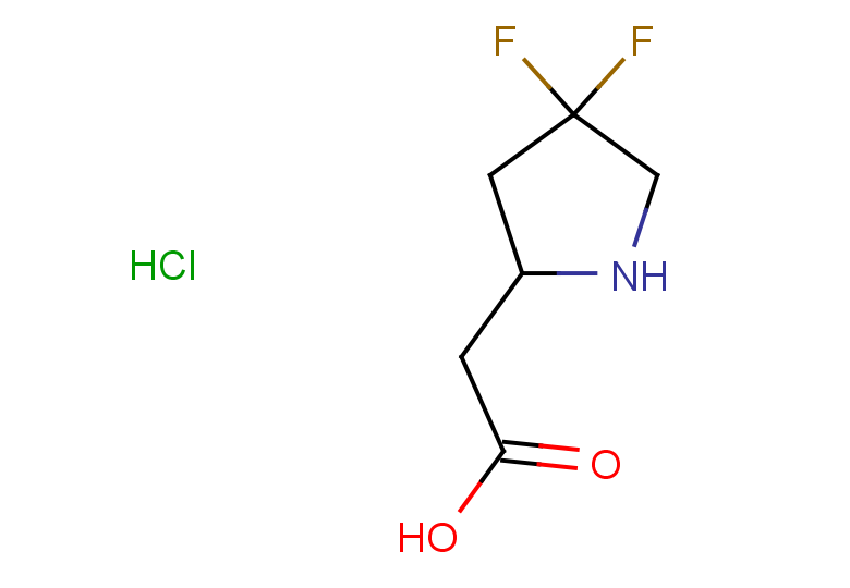 2-(4,4-difluoropyrrolidin-2-yl)acetic acid hydrochloride