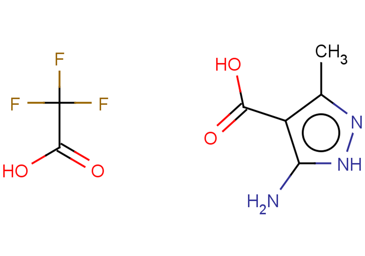 5-amino-3-methyl-1H-pyrazole-4-carboxylic acid, trifluoroacetic acid