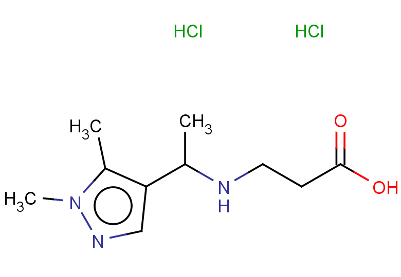 3-{[1-(1,5-dimethyl-1H-pyrazol-4-yl)ethyl]amino}propanoic acid dihydrochloride