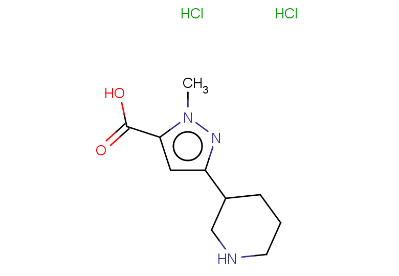 1-methyl-3-(piperidin-3-yl)-1H-pyrazole-5-carboxylic acid dihydrochloride