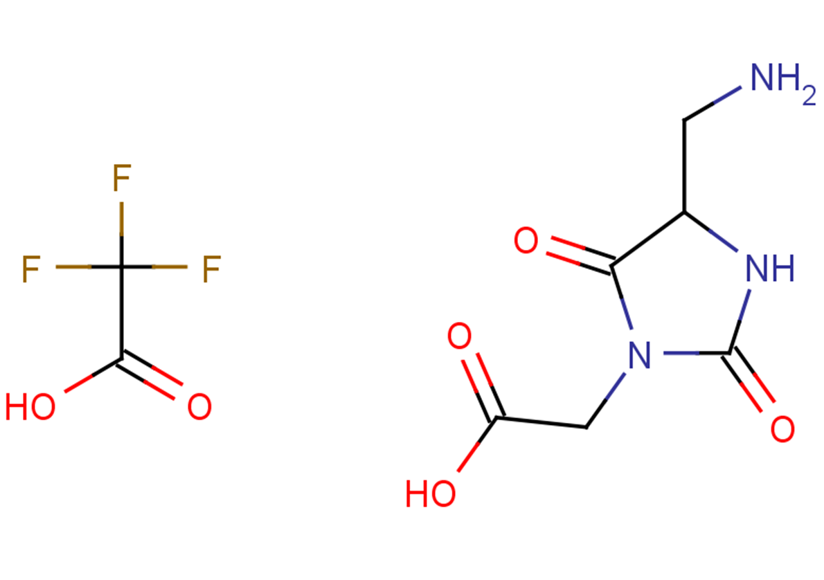 2-[4-(aminomethyl)-2,5-dioxoimidazolidin-1-yl]acetic acid, trifluoroacetic acid