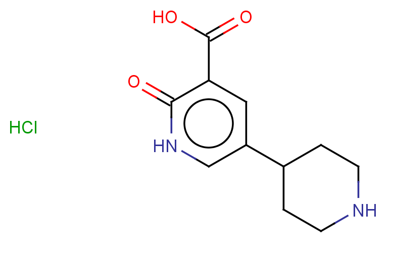 2-oxo-5-(piperidin-4-yl)-1,2-dihydropyridine-3-carboxylic acid hydrochloride