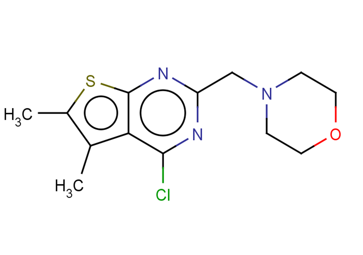 4-({4-chloro-5,6-dimethylthieno[2,3-d]pyrimidin-2-yl}methyl)morpholine