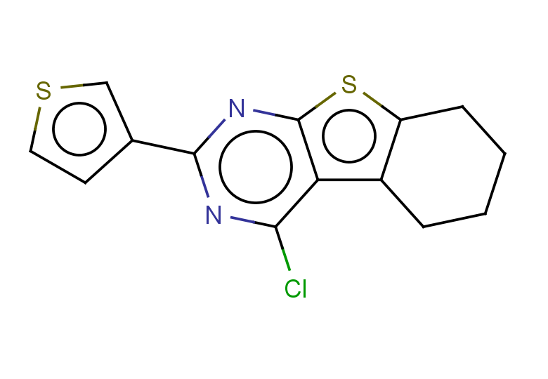 3-chloro-5-(thiophen-3-yl)-8-thia-4,6-diazatricyclo[7.4.0.0,2,7]trideca-1(9),2,4,6-tetraene