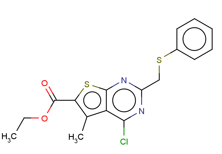 ethyl 4-chloro-5-methyl-2-[(phenylsulfanyl)methyl]thieno[2,3-d]pyrimidine-6-carboxylate