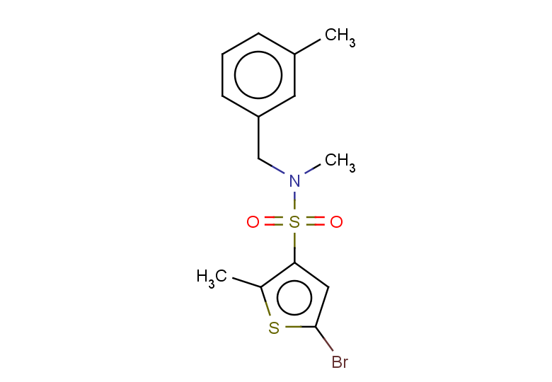 5-bromo-N,2-dimethyl-N-[(3-methylphenyl)methyl]thiophene-3-sulfonamide