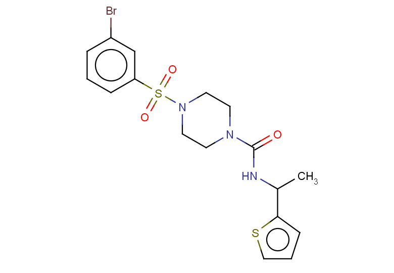 4-(3-bromobenzenesulfonyl)-N-[1-(thiophen-2-yl)ethyl]piperazine-1-carboxamide