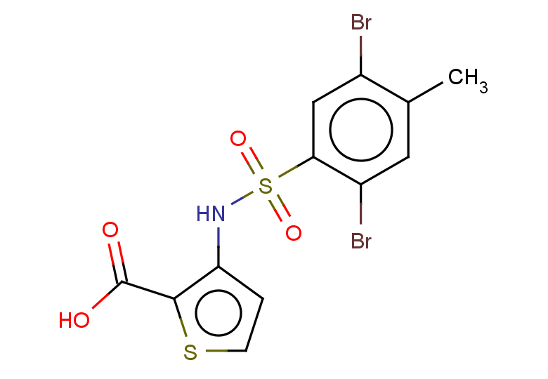 3-(2,5-dibromo-4-methylbenzenesulfonamido)thiophene-2-carboxylic acid
