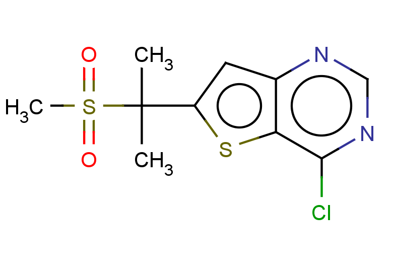 4-chloro-6-(2-(methylsulfonyl)propan-2-yl)thieno[3,2-d]pyrimidine