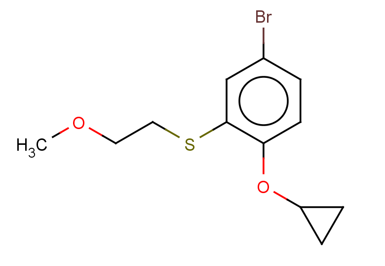 4-bromo-1-cyclopropoxy-2-[(2-methoxyethyl)sulfanyl]benzene