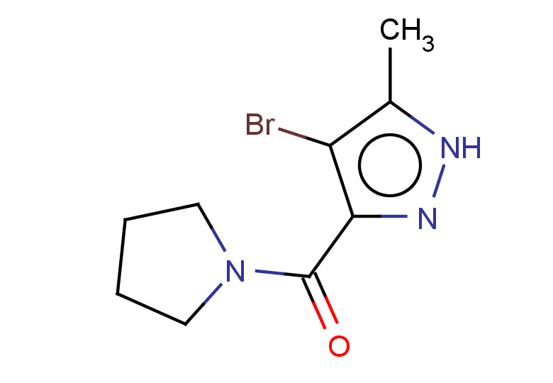(4-bromo-5-methyl-1H-pyrazol-3-yl)(pyrrolidin-1-yl)methanone