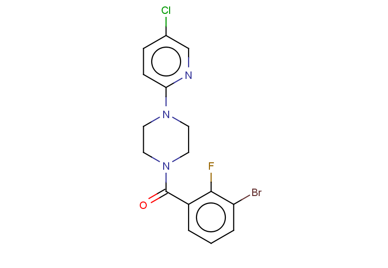 1-[(3-bromo-2-fluorophenyl)carbonyl]-4-(5-chloropyridin-2-yl)piperazine