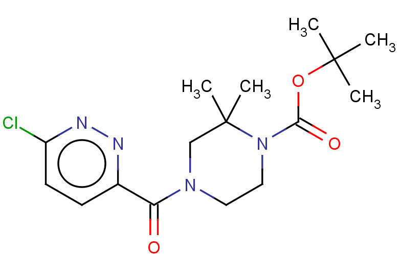 tert-butyl 4-(6-chloropyridazine-3-carbonyl)-2,2-dimethylpiperazine-1-carboxylate