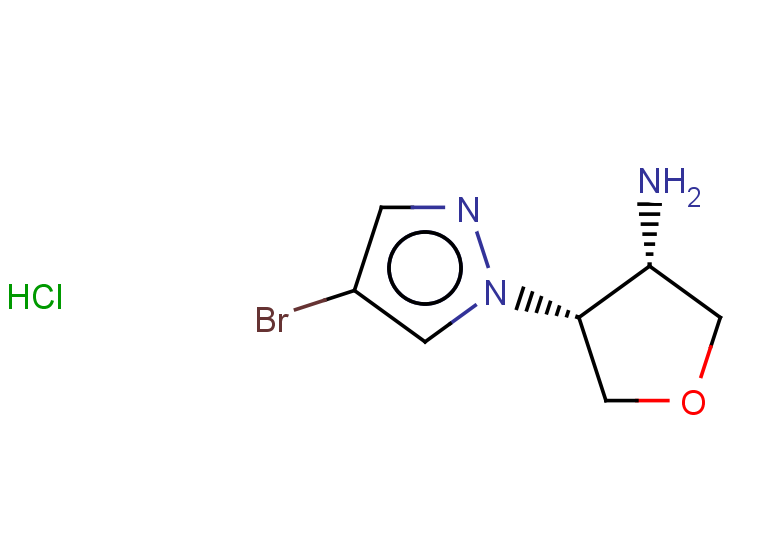 rac-(3R,4S)-4-(4-bromo-1H-pyrazol-1-yl)oxolan-3-amine hydrochloride, cis