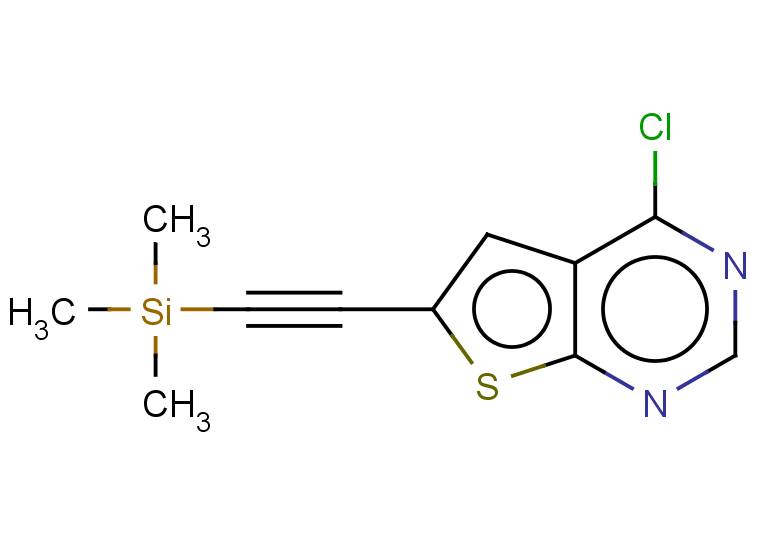 4-chloro-6-[2-(trimethylsilyl)ethynyl]thieno[2,3-d]pyrimidine