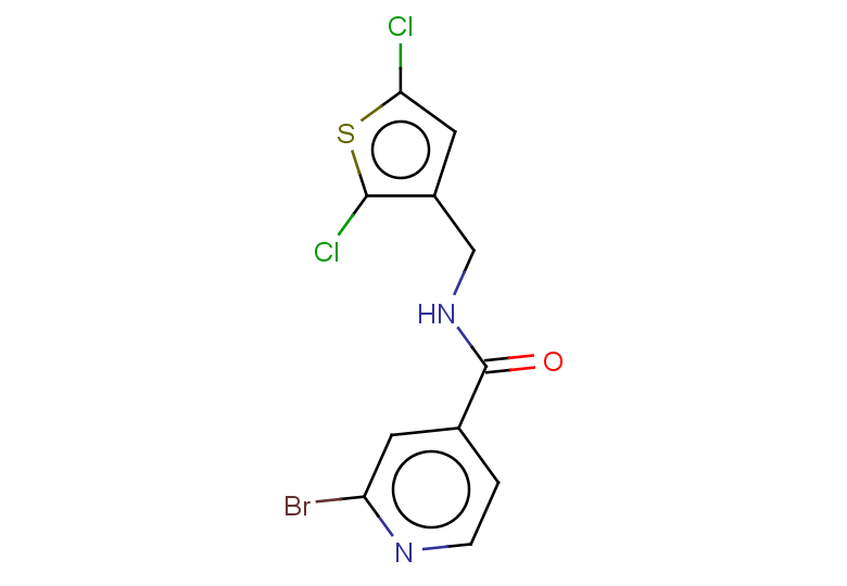 2-bromo-N-[(2,5-dichlorothiophen-3-yl)methyl]pyridine-4-carboxamide