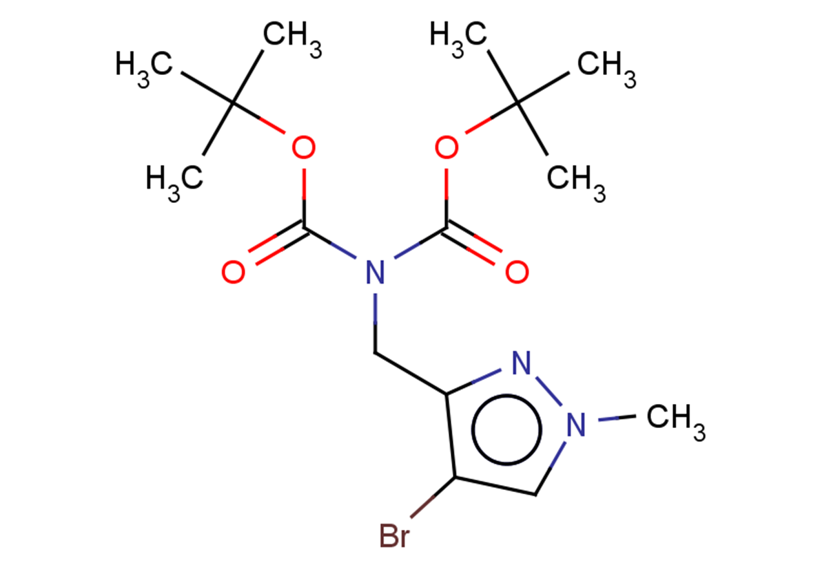 tert-butyl N-[(4-bromo-1-methyl-1H-pyrazol-3-yl)methyl]-N-[(tert-butoxy)carbonyl]carbamate