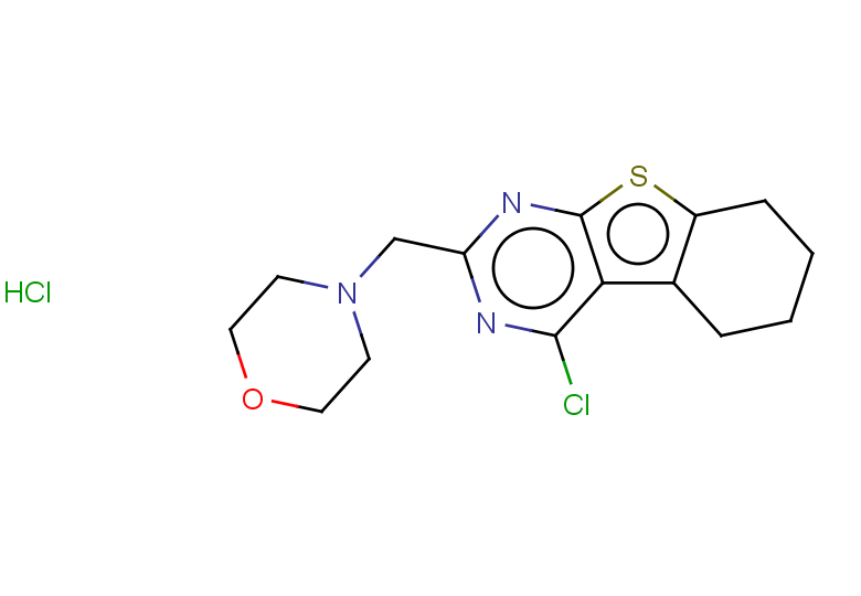 3-chloro-5-(morpholin-4-ylmethyl)-8-thia-4,6-diazatricyclo[7.4.0.0,2,7]trideca-1(9),2,4,6-tetraene hydrochloride