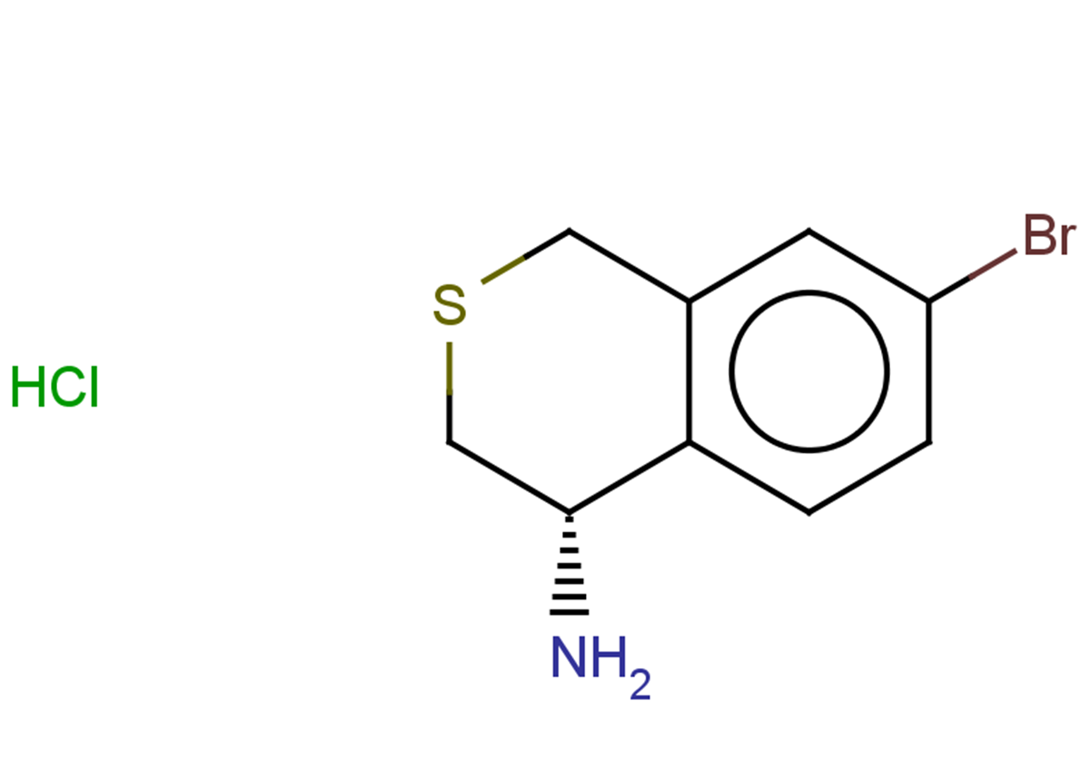 (4S)-7-bromo-3,4-dihydro-1H-2-benzothiopyran-4-amine hydrochloride