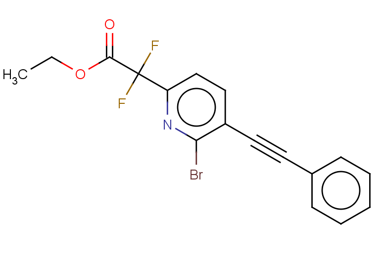 ethyl 2-[6-bromo-5-(2-phenylethynyl)pyridin-2-yl]-2,2-difluoroacetate