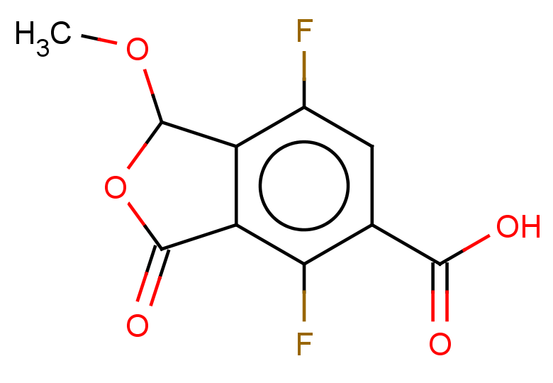 4,7-difluoro-1-methoxy-3-oxo-1,3-dihydro-2-benzofuran-5-carboxylic acid
