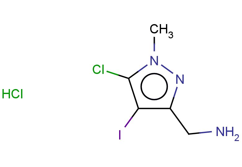 (5-chloro-4-iodo-1-methyl-1H-pyrazol-3-yl)methanamine hydrochloride