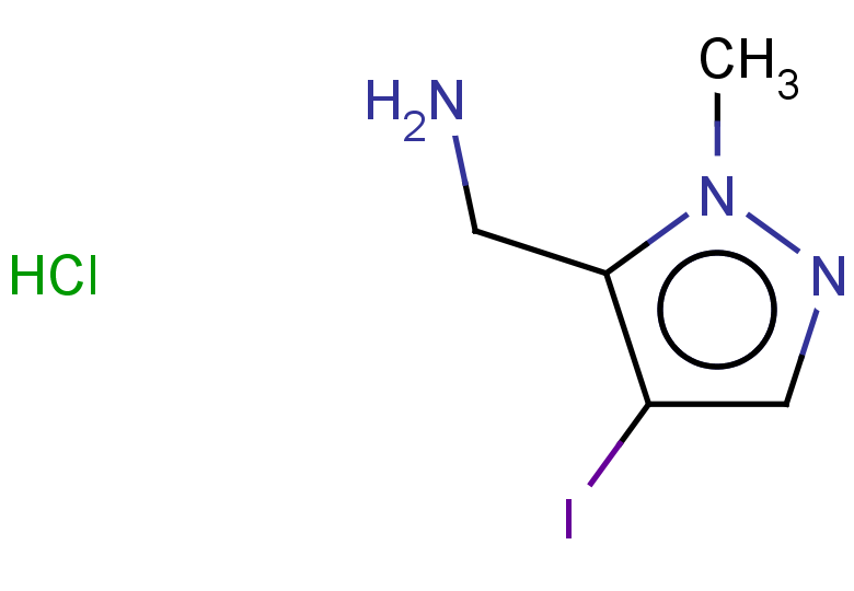 (4-iodo-1-methyl-1H-pyrazol-5-yl)methanamine hydrochloride