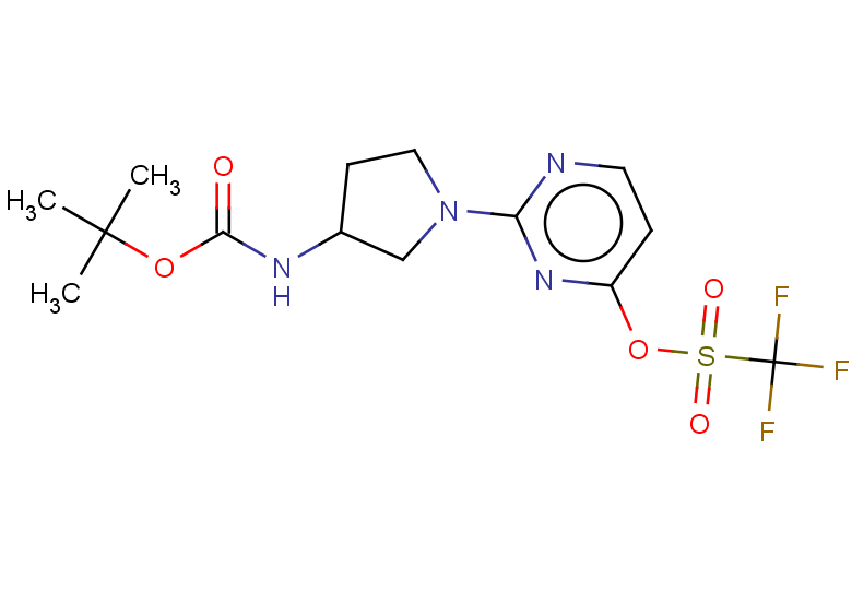 tert-butyl N-(1-{4-[(trifluoromethane)sulfonyloxy]pyrimidin-2-yl}pyrrolidin-3-yl)carbamate