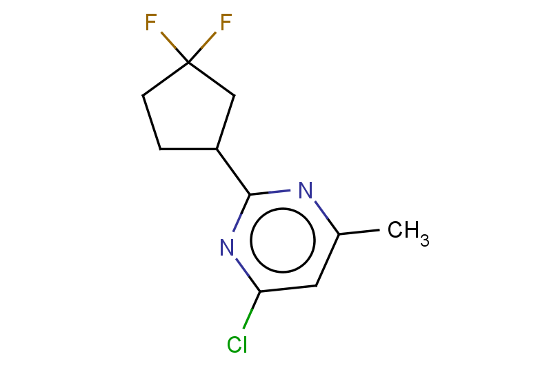 4-chloro-2-(3,3-difluorocyclopentyl)-6-methylpyrimidine