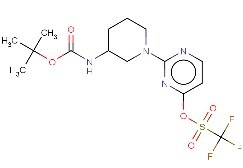 tert-butyl N-(1-{4-[(trifluoromethane)sulfonyloxy]pyrimidin-2-yl}piperidin-3-yl)carbamate