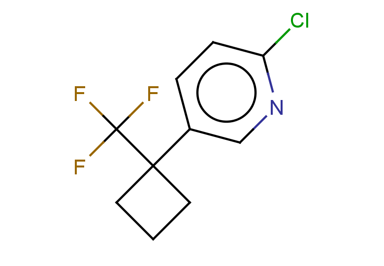 2-chloro-5-[1-(trifluoromethyl)cyclobutyl]pyridine
