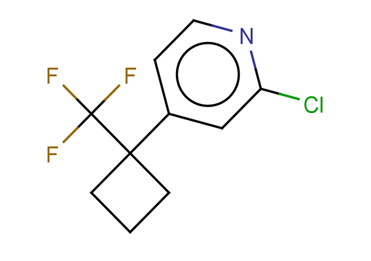 2-chloro-4-[1-(trifluoromethyl)cyclobutyl]pyridine