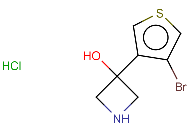 3-(4-bromothiophen-3-yl)azetidin-3-ol hydrochloride