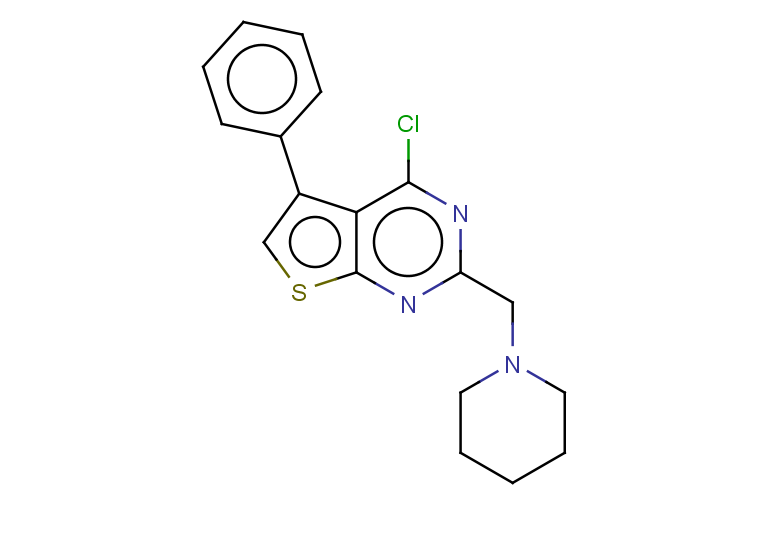 1-({4-chloro-5-phenylthieno[2,3-d]pyrimidin-2-yl}methyl)piperidine