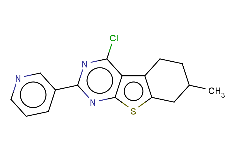3-chloro-11-methyl-5-(pyridin-3-yl)-8-thia-4,6-diazatricyclo[7.4.0.0,2,7]trideca-1(9),2,4,6-tetraene