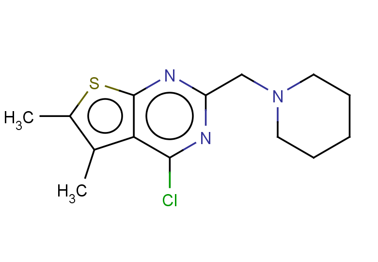 1-({4-chloro-5,6-dimethylthieno[2,3-d]pyrimidin-2-yl}methyl)piperidine