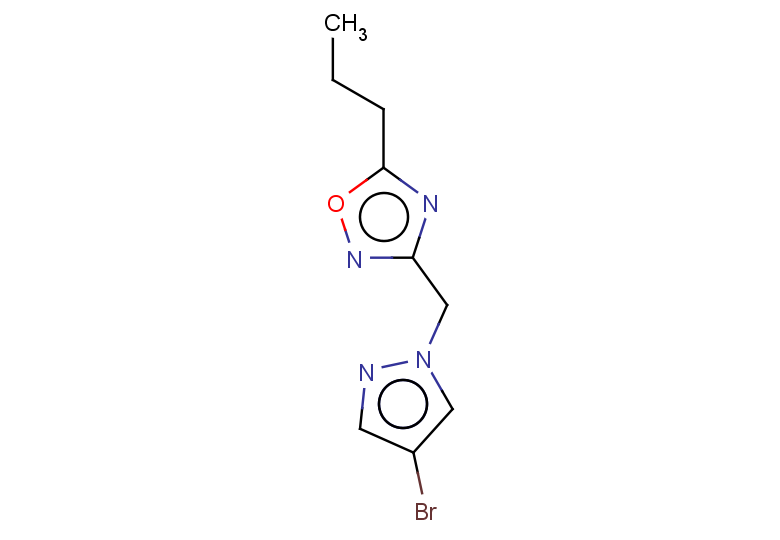3-[(4-bromo-1H-pyrazol-1-yl)methyl]-5-propyl-1,2,4-oxadiazole