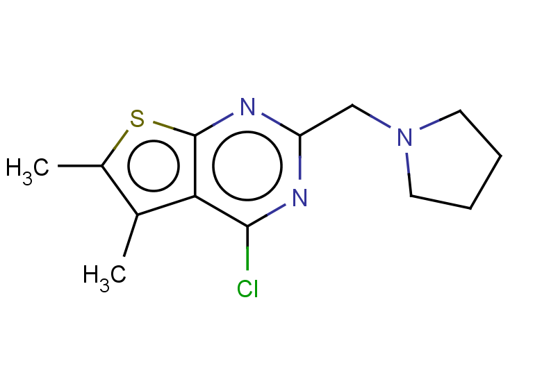 1-({4-chloro-5,6-dimethylthieno[2,3-d]pyrimidin-2-yl}methyl)pyrrolidine