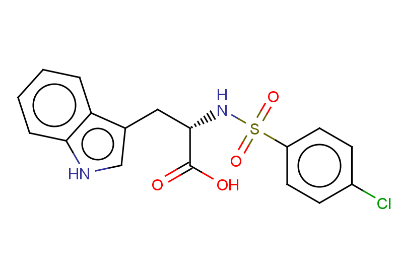 (2S)-2-[(4-chlorobenzene)sulfonamido]-3-(1H-indol-3-yl)propanoic acid