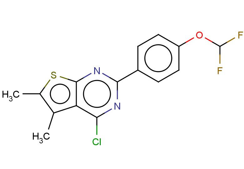 4-chloro-2-[4-(difluoromethoxy)phenyl]-5,6-dimethylthieno[2,3-d]pyrimidine