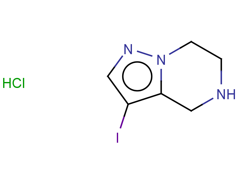 3-iodo-4H,5H,6H,7H-pyrazolo[1,5-a]pyrazine hydrochloride