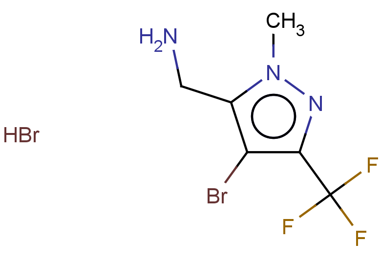 [4-bromo-1-methyl-3-(trifluoromethyl)-1H-pyrazol-5-yl]methanamine hydrobromide