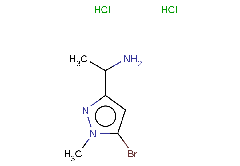 1-(5-bromo-1-methyl-1H-pyrazol-3-yl)ethan-1-amine dihydrochloride