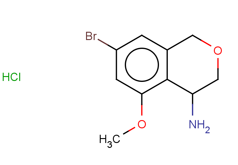 7-bromo-5-methoxy-3,4-dihydro-1H-2-benzopyran-4-amine hydrochloride