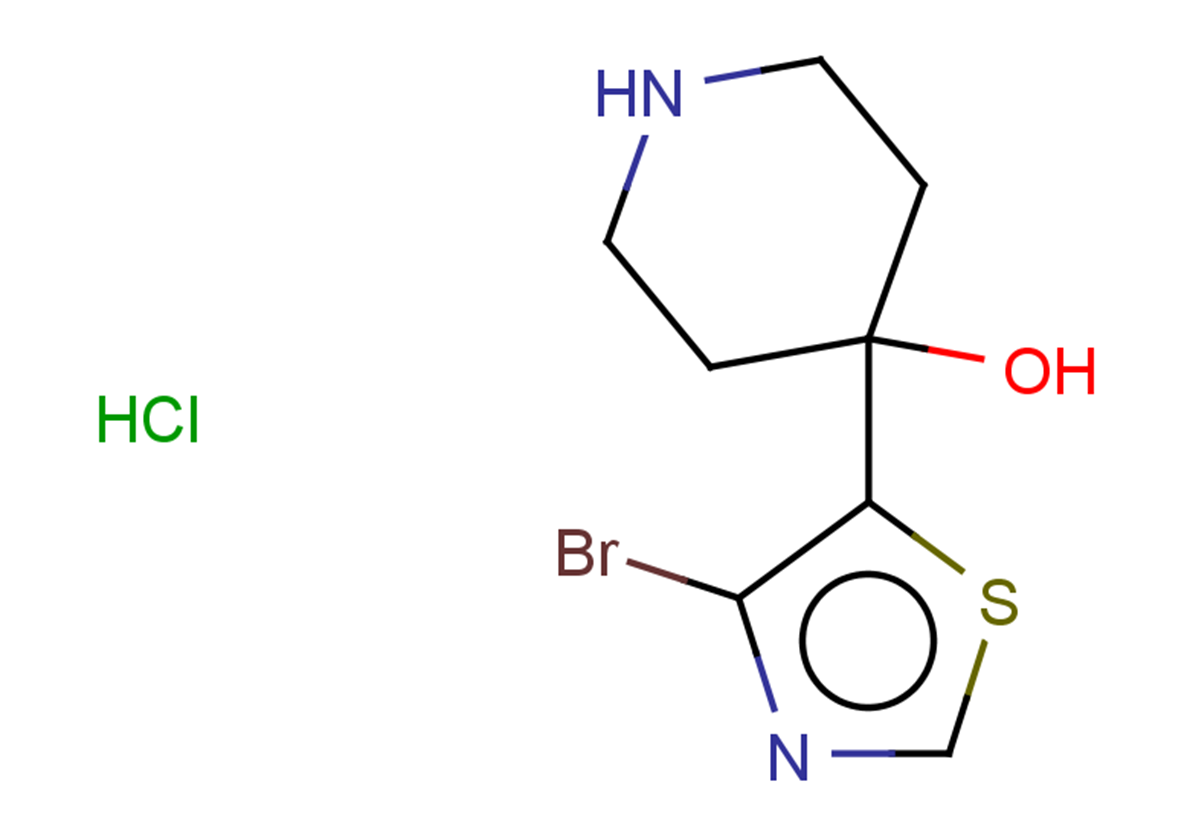 4-(4-bromo-1,3-thiazol-5-yl)piperidin-4-ol hydrochloride